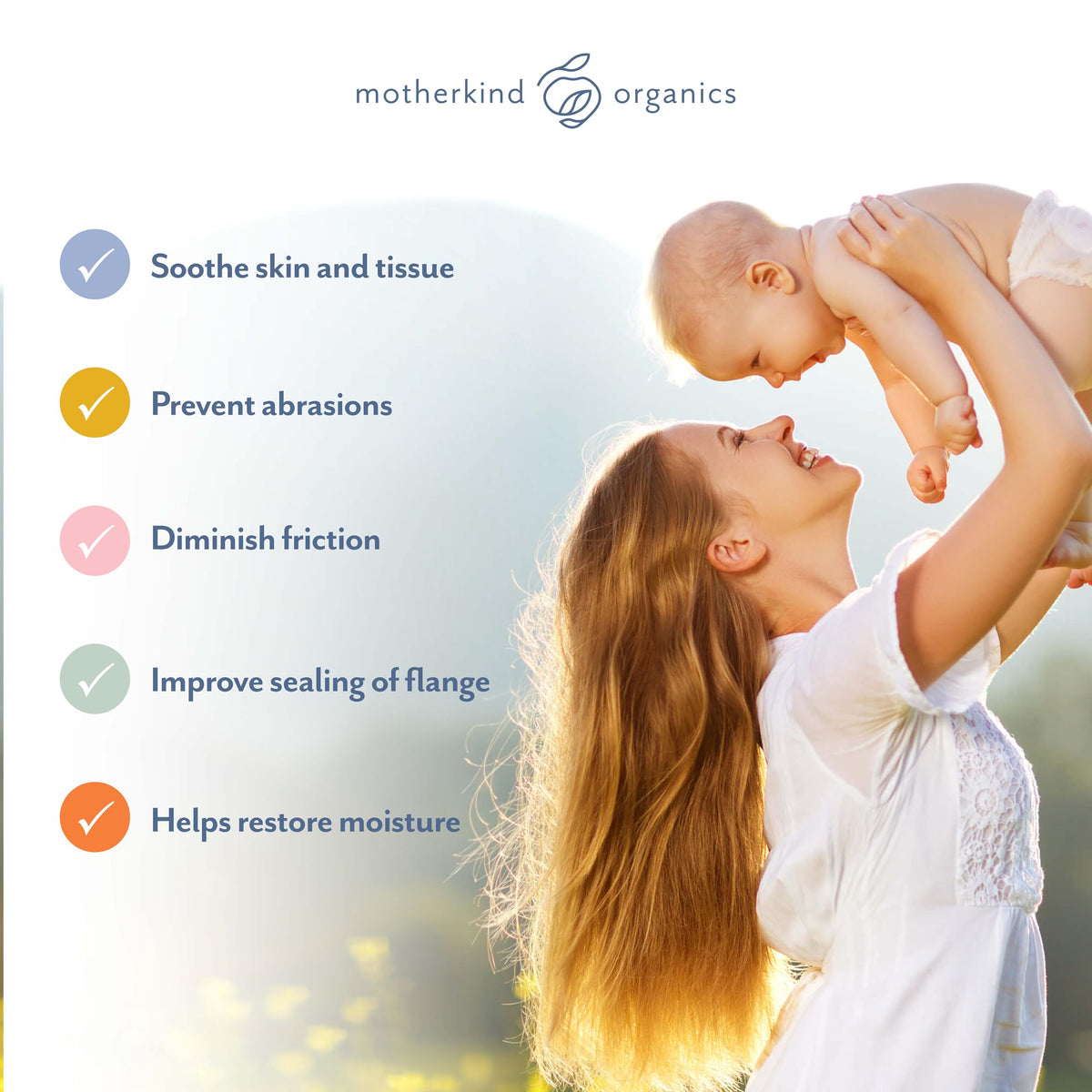 Back label of Motherkind Pumping Spray showing ingredients