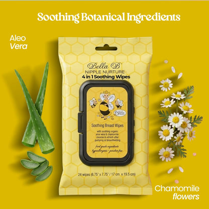Bella B Nipple Nurture breast wipes packaging details
