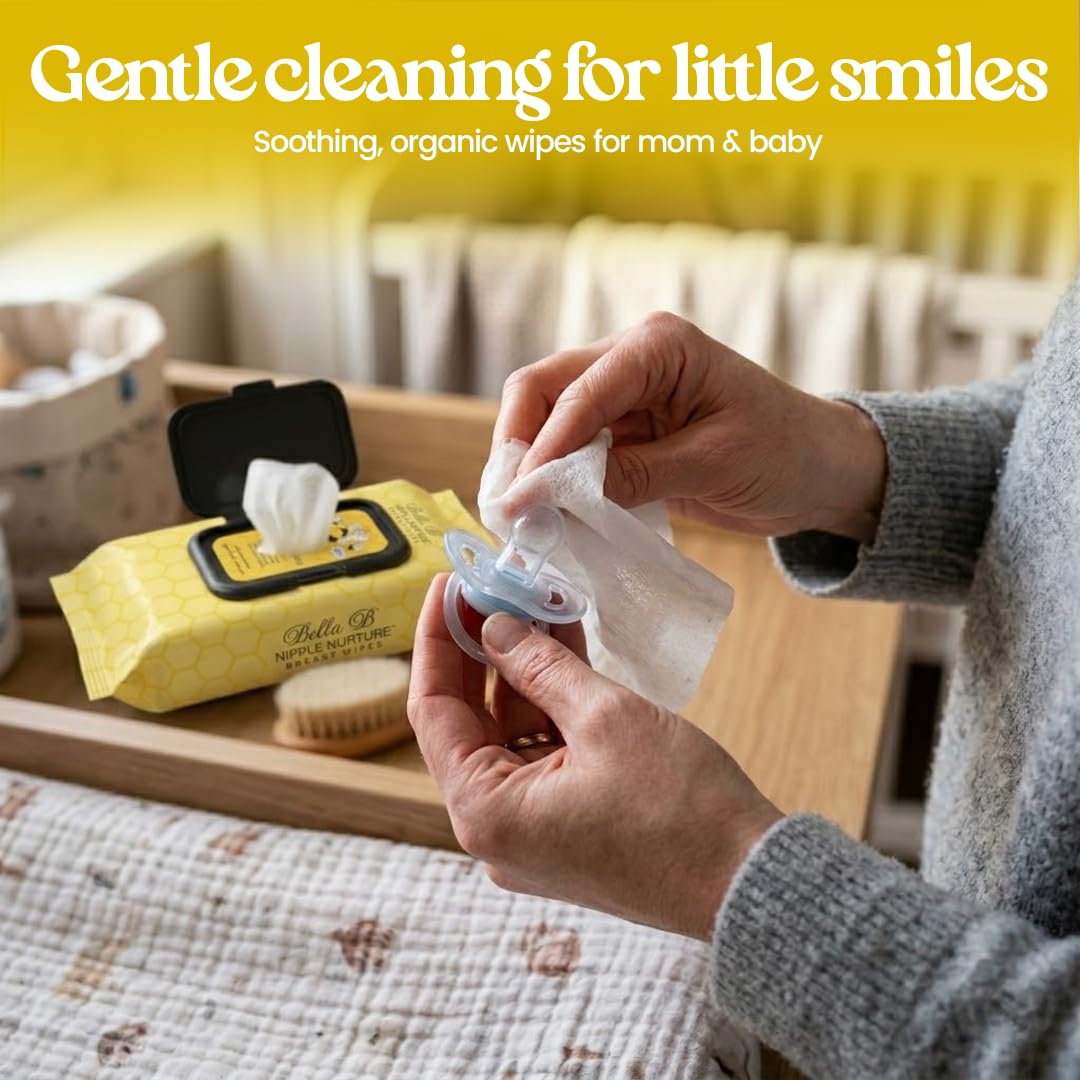 Bella B breast wipes used for pumping equipment cleaning