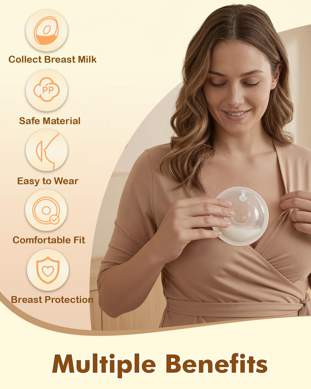 Lictin silicone breast milk collector showing 60 Milliliter capacity