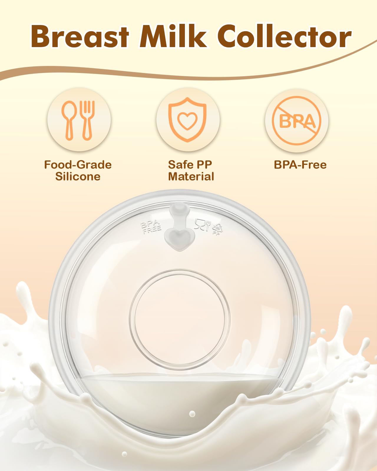 Top view of Lictin breastfeeding milk catcher with ventilation holes