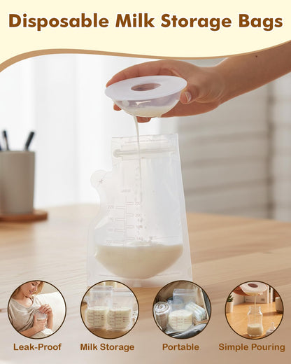 Lictin breast milk collector set components arranged neatly