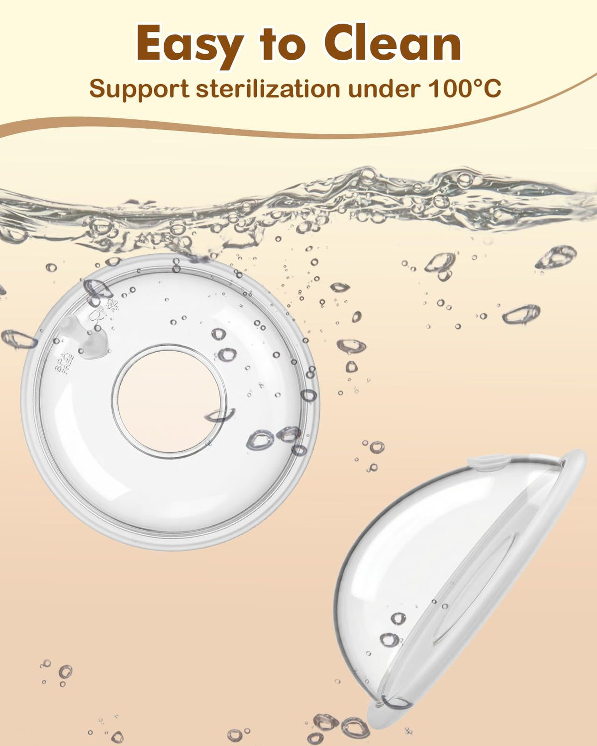 Close up of soft BPA-free silicone material of Lictin milk collector