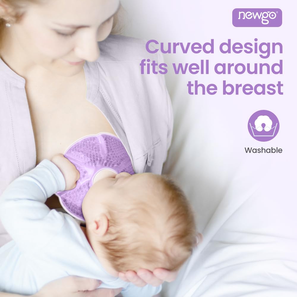 Newgo breast pads used for cold therapy in freezer