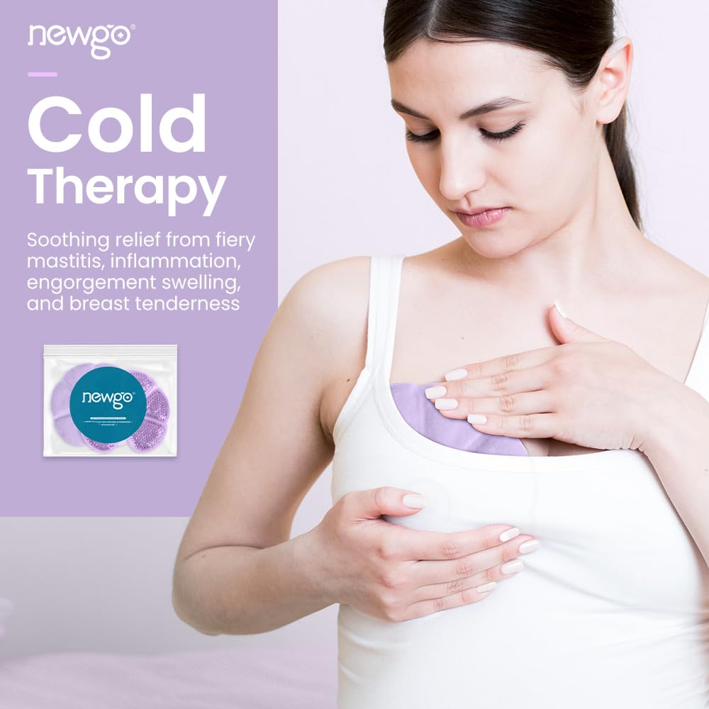 Close up of Newgo breast ice pack gel bead texture