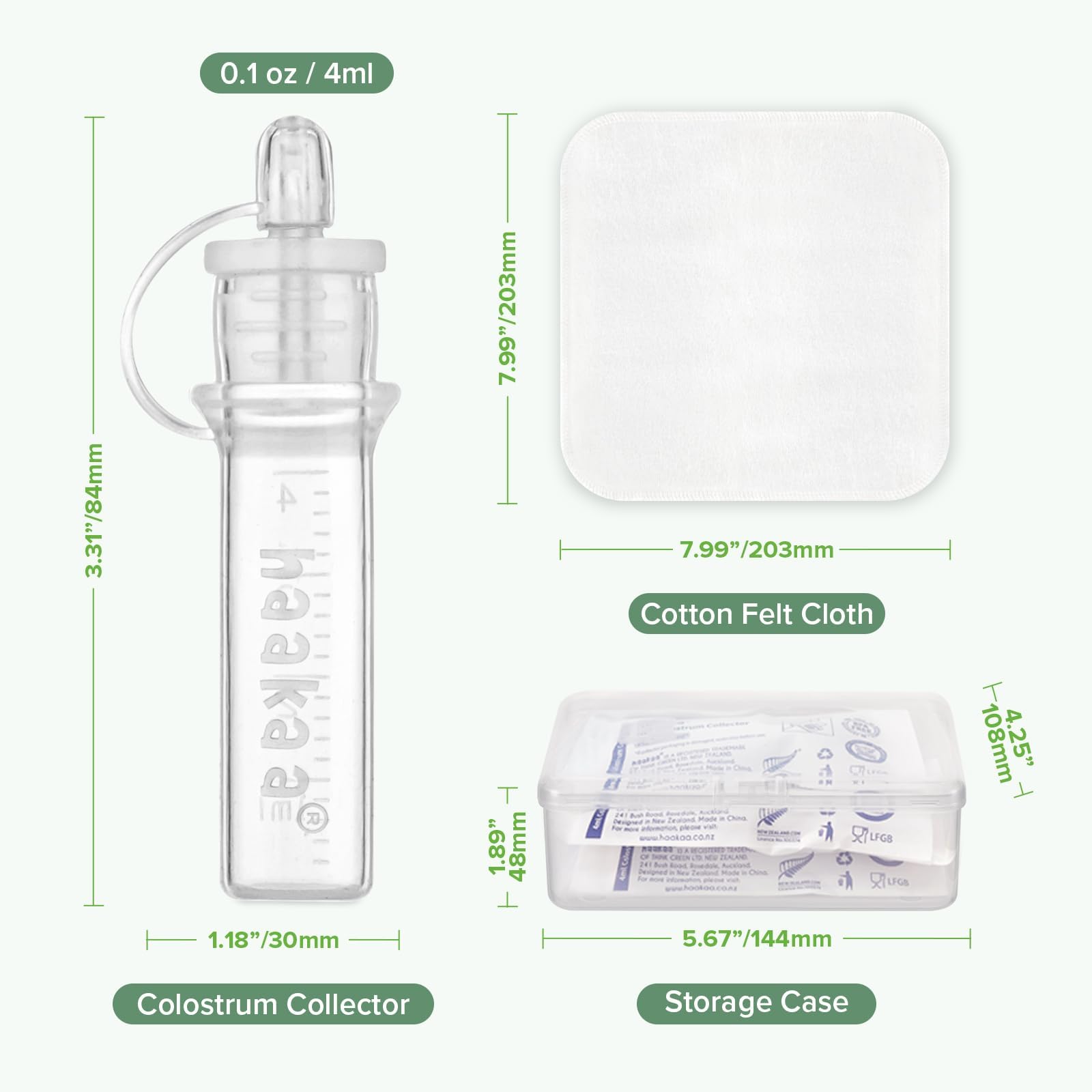 Haakaa baby colostrum storage container set for hospital bag