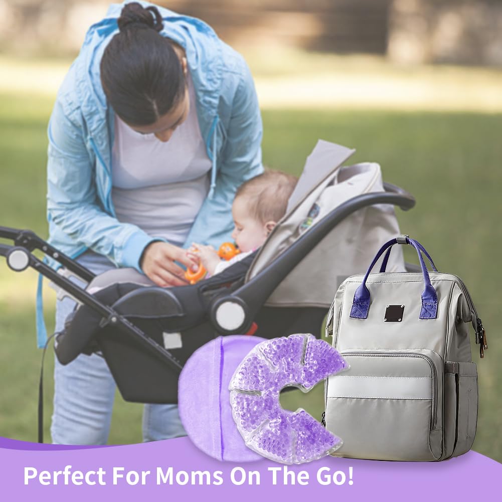 Flexible purple gel bead therapy pack for nursing mothers