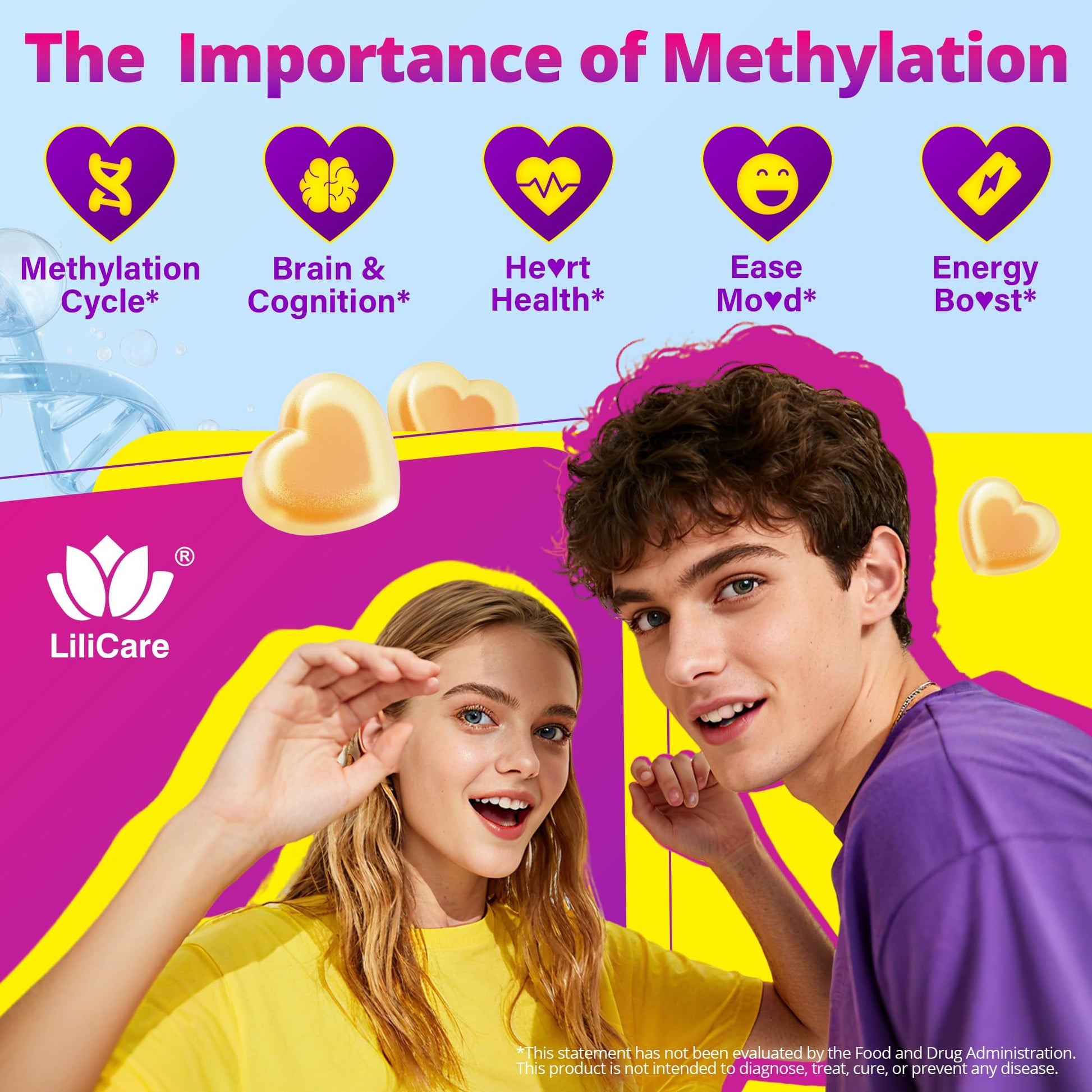 LILICARE imported cognitive health and mood support vitamins close up