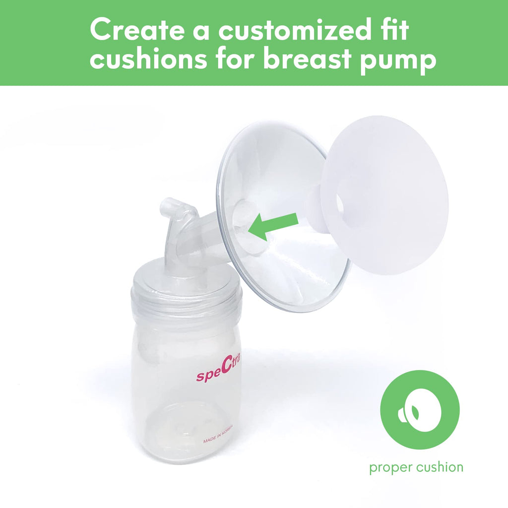 Pair of Mompmuir silicone flange inserts for breast pumps