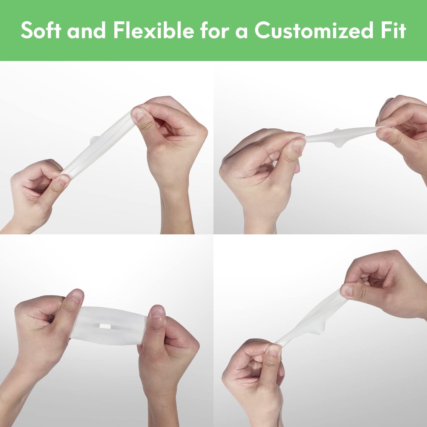 Close up of Mompmuir transparent silicone texture