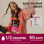 Top view of Nutraharmony supplement dropper and bottle cap