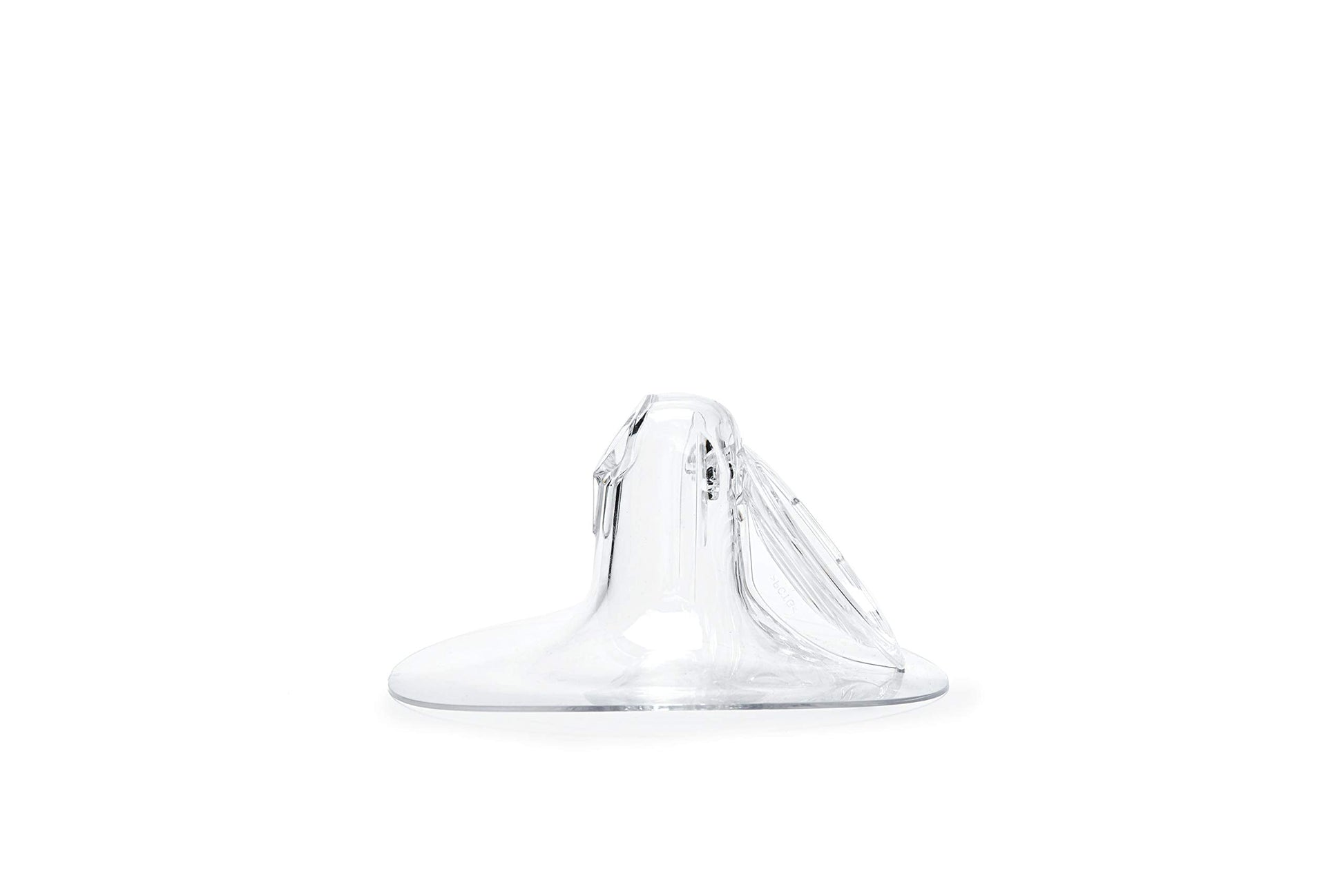 Side profile of Elvie replacement breast shield 21mm