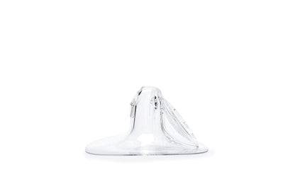 Side profile of Elvie replacement breast shield 21mm