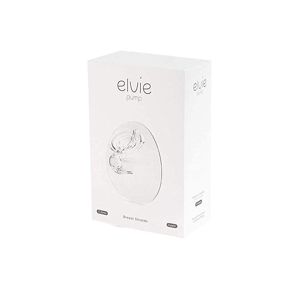 Top view of Elvie breast pump accessory 21mm flange