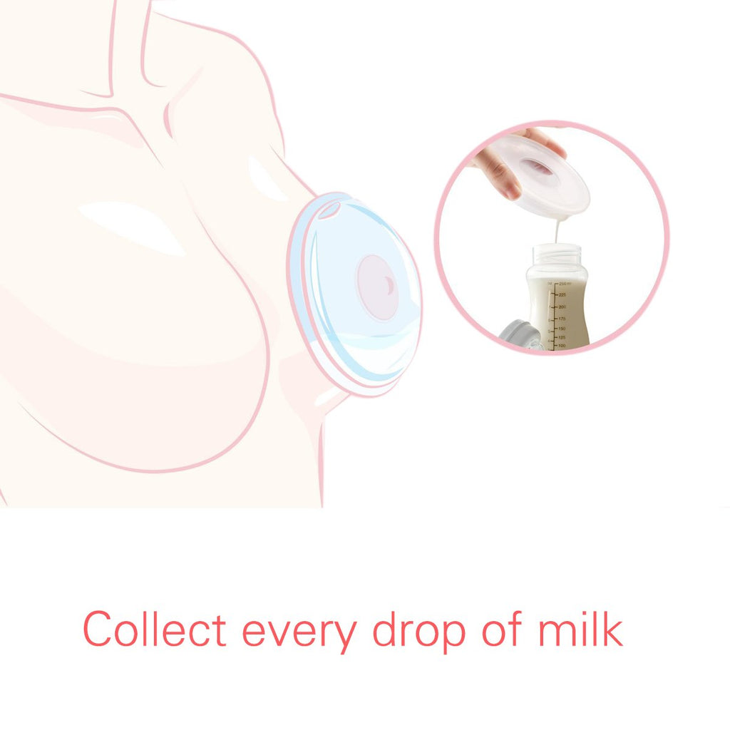 Silicone breast milk collection shells in packaging