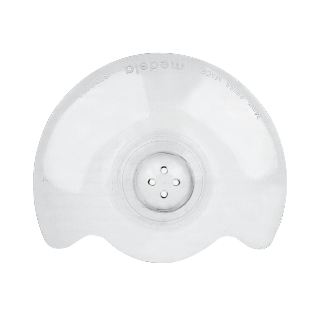 Medela 24mm nipple shield showing flexible silicone wings