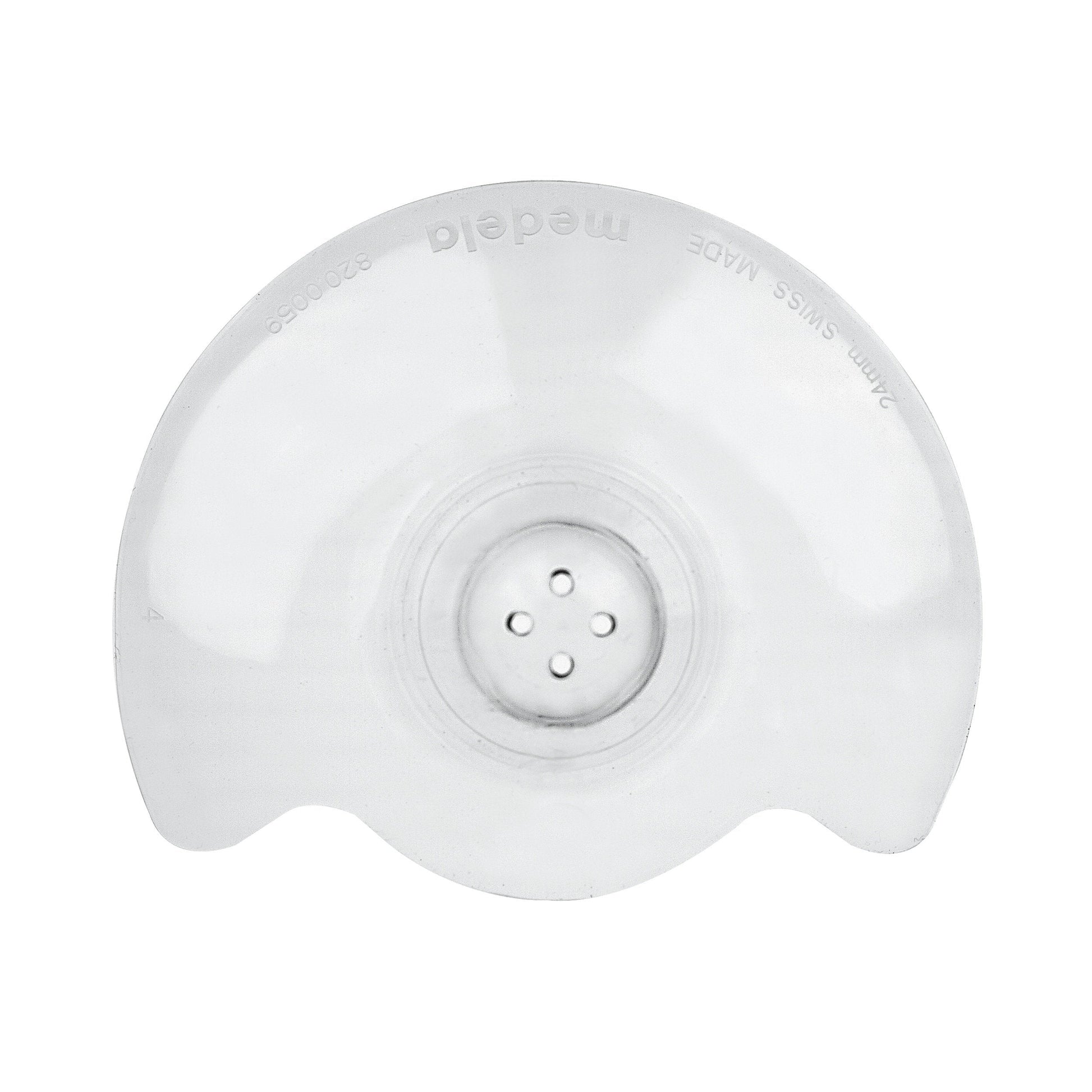 Medela 24mm nipple shield showing flexible silicone wings