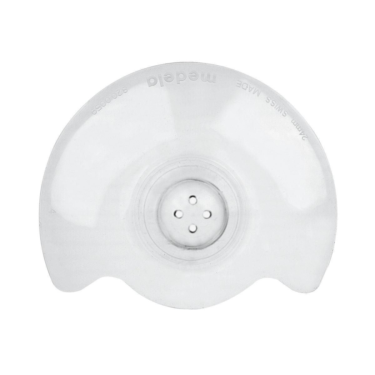 Medela 24mm nipple shield showing flexible silicone wings