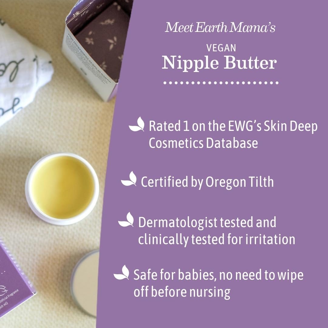 Earth Mama nipple balm being applied