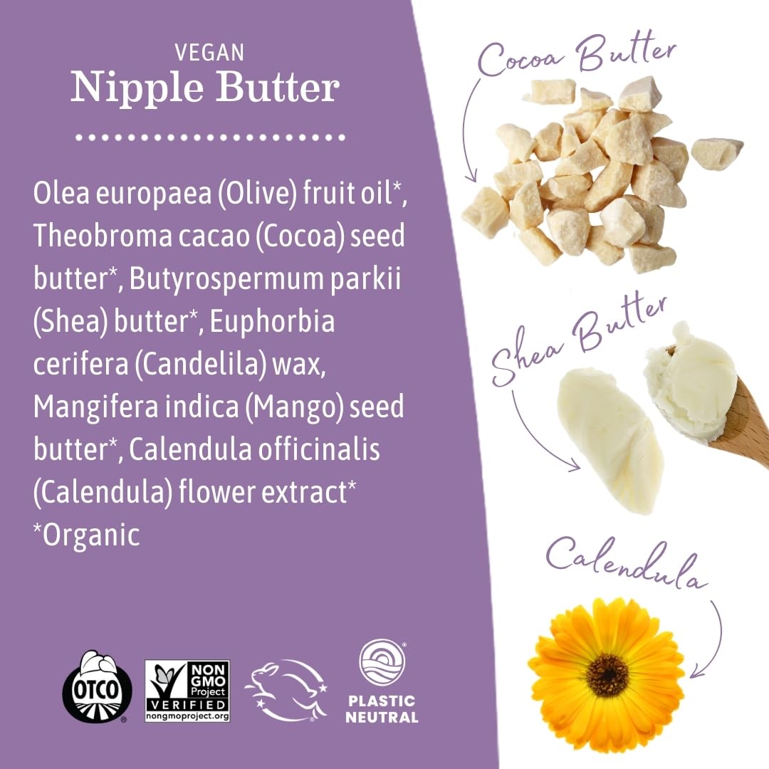 Earth Mama Vegan Nipple Butter 2 fluid ounce packaging