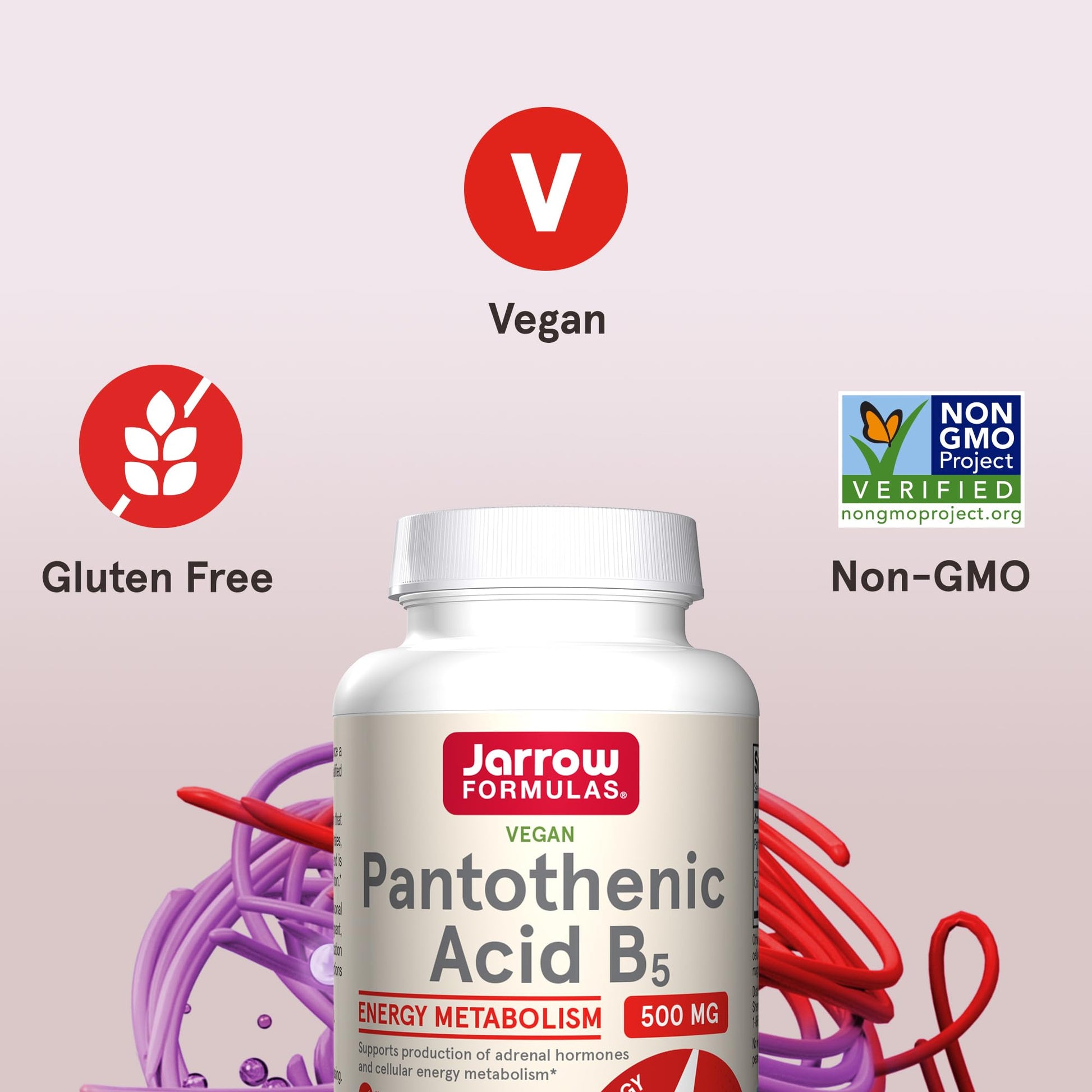 Detailed ingredient list on Jarrow Formulas B5 bottle