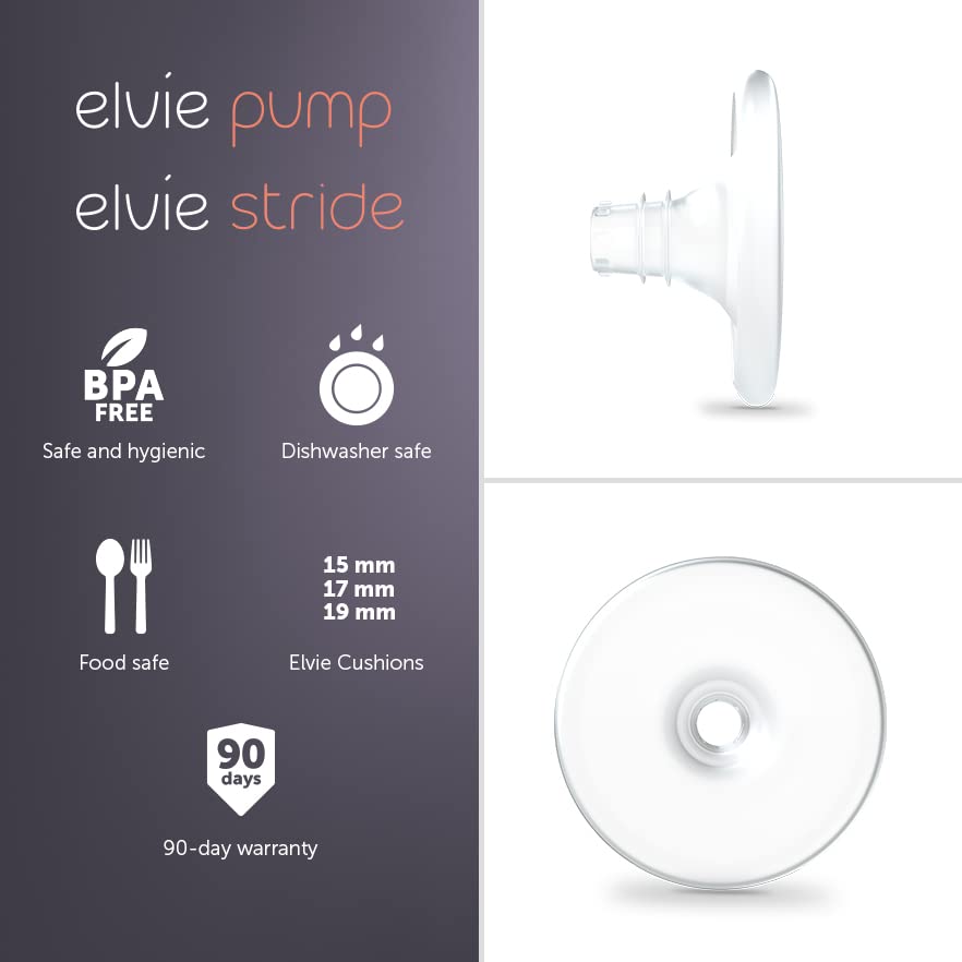 Side view of Elvie 19mm nipple cushion for breast pumps