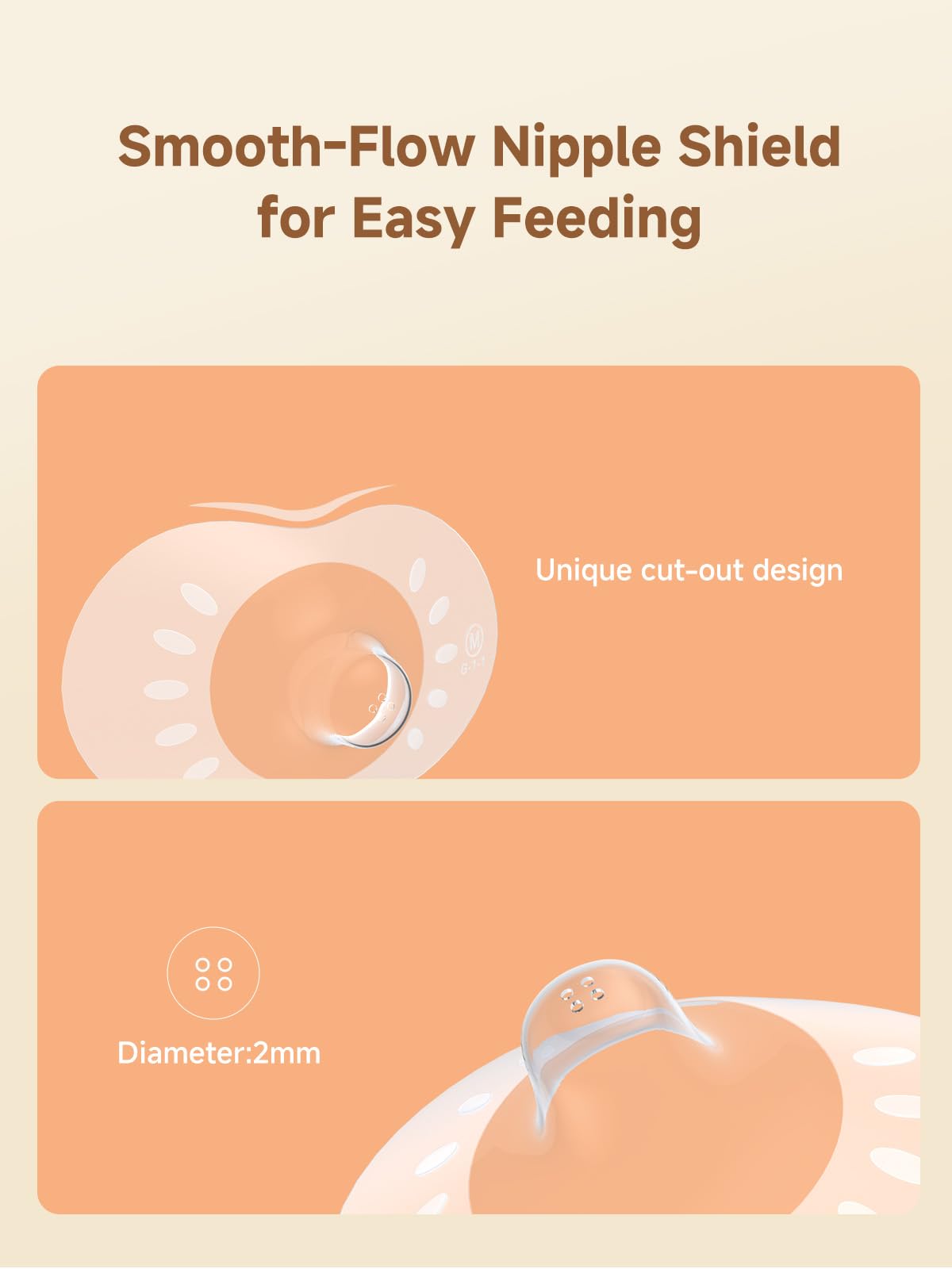Jordcaslee nipple shield set for newborn latching support