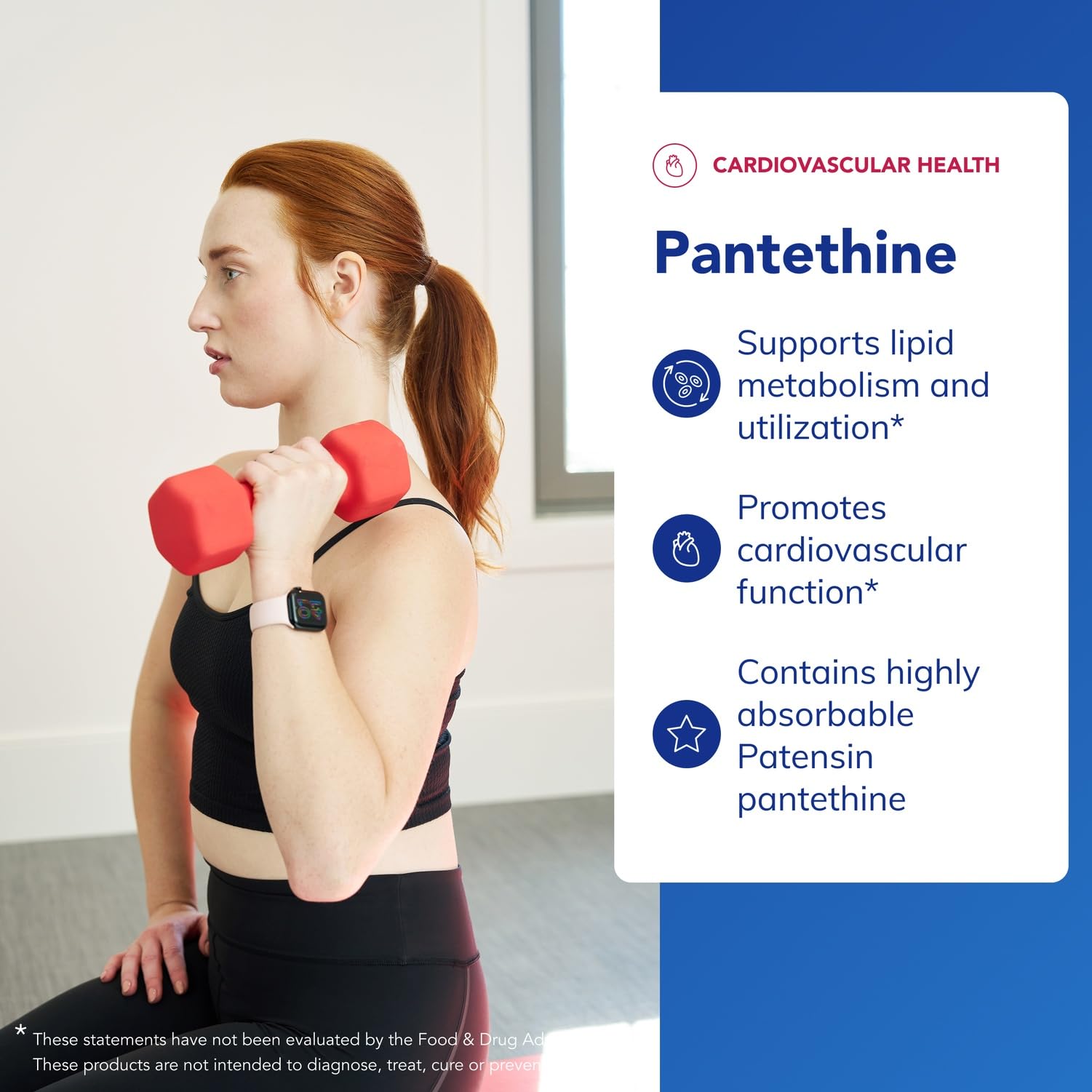 Pure Encapsulations Pantethine nutritional information label