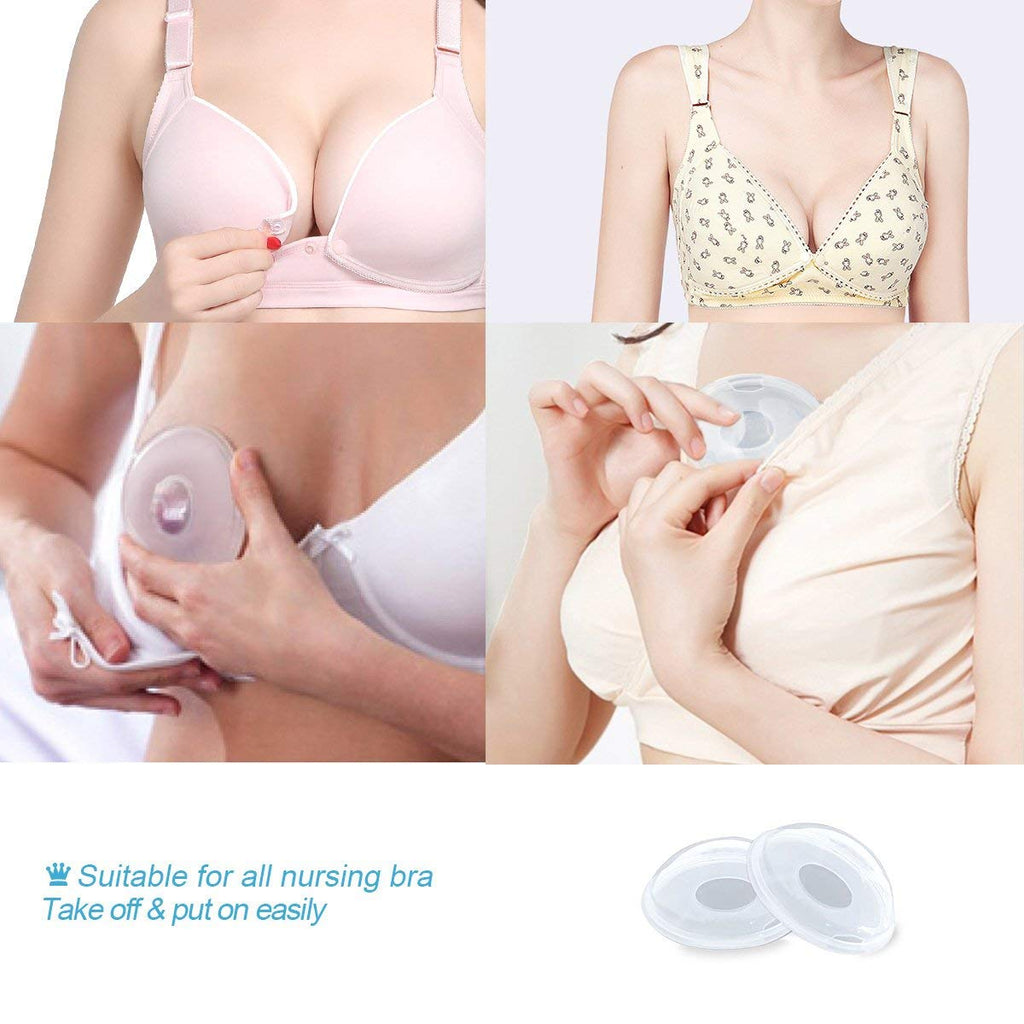 BPA-free nursing cups showing ventilation holes for airflow