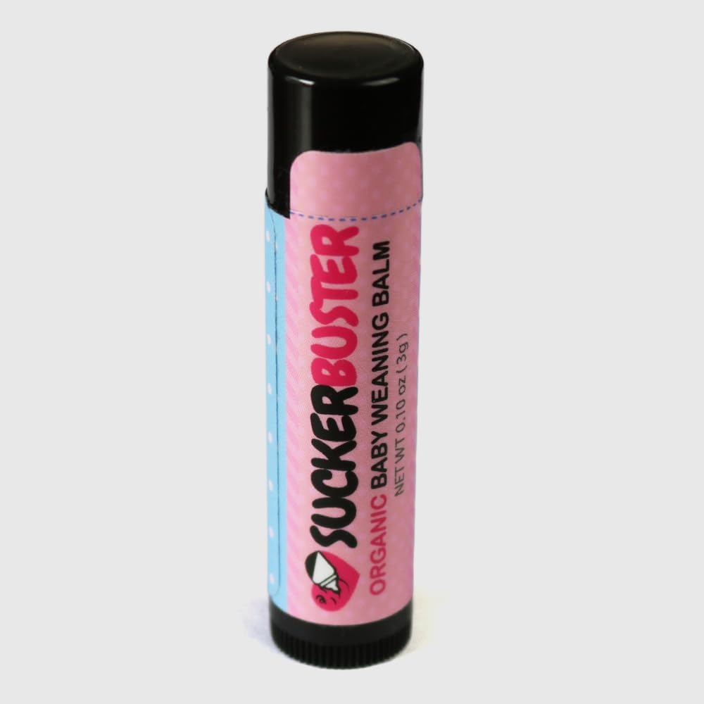 Suckerbuster weaning balm stick packaging