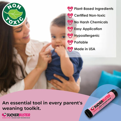 Travel-friendly weaning balm stick for postpartum care