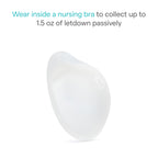 Munchkin silicone breast milk collector showing leak-free design