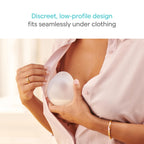 Side profile of Munchkin breast milk collector cup