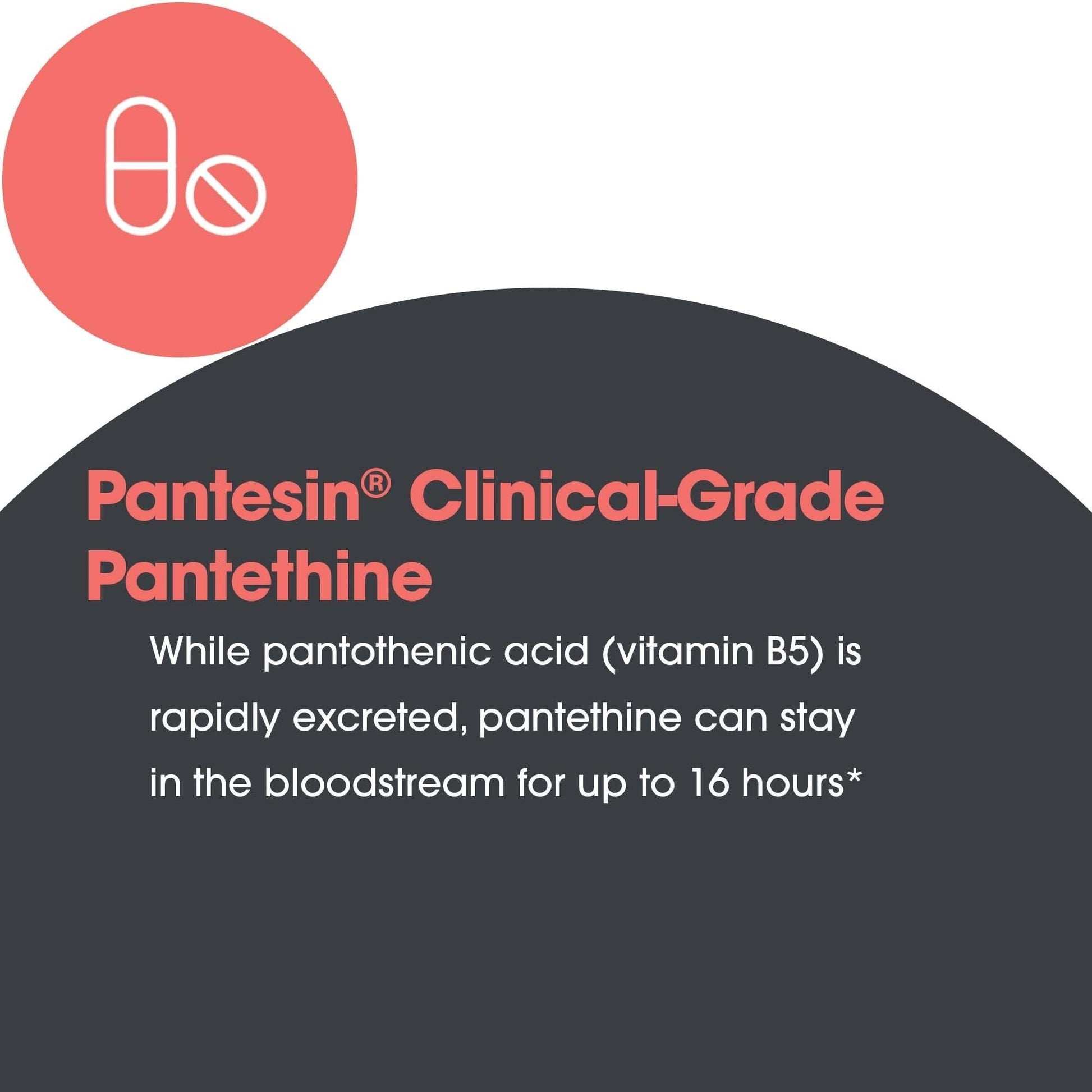 Side profile of Allergy Research Group Pantethine 60 count bottle