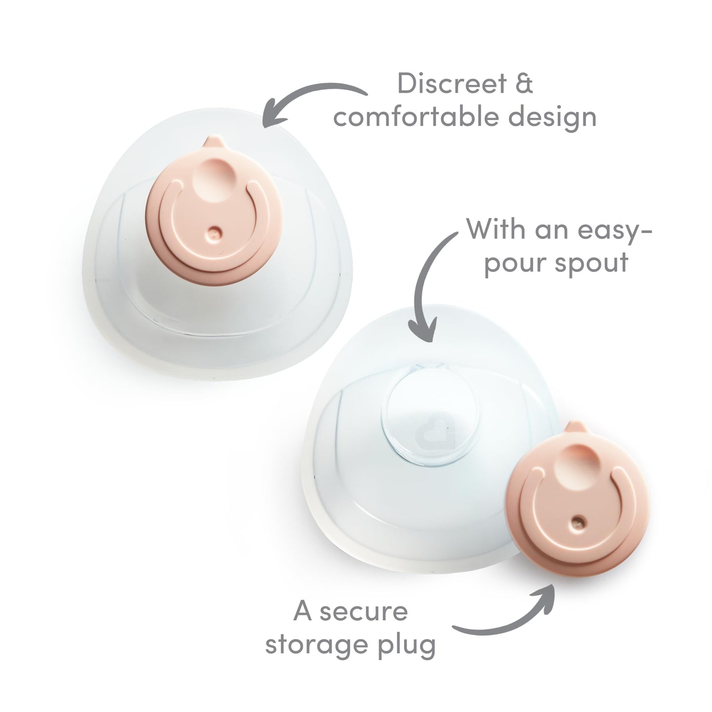 Munchkin breast milk collector cup inside nursing bra demonstration