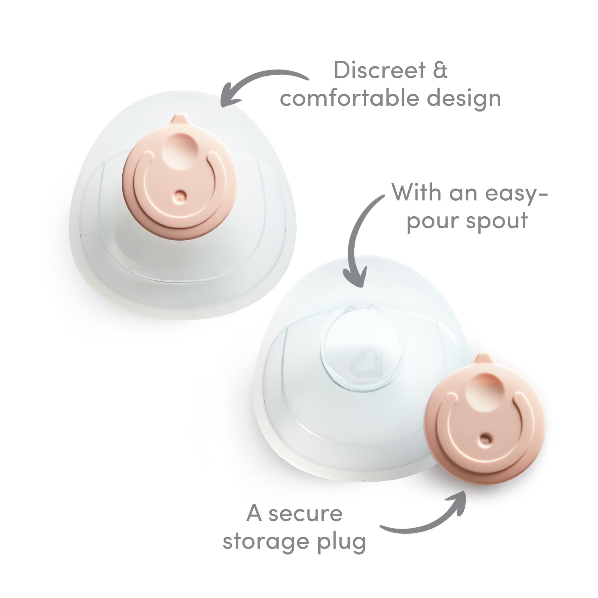 Munchkin breast milk collector cup inside nursing bra demonstration
