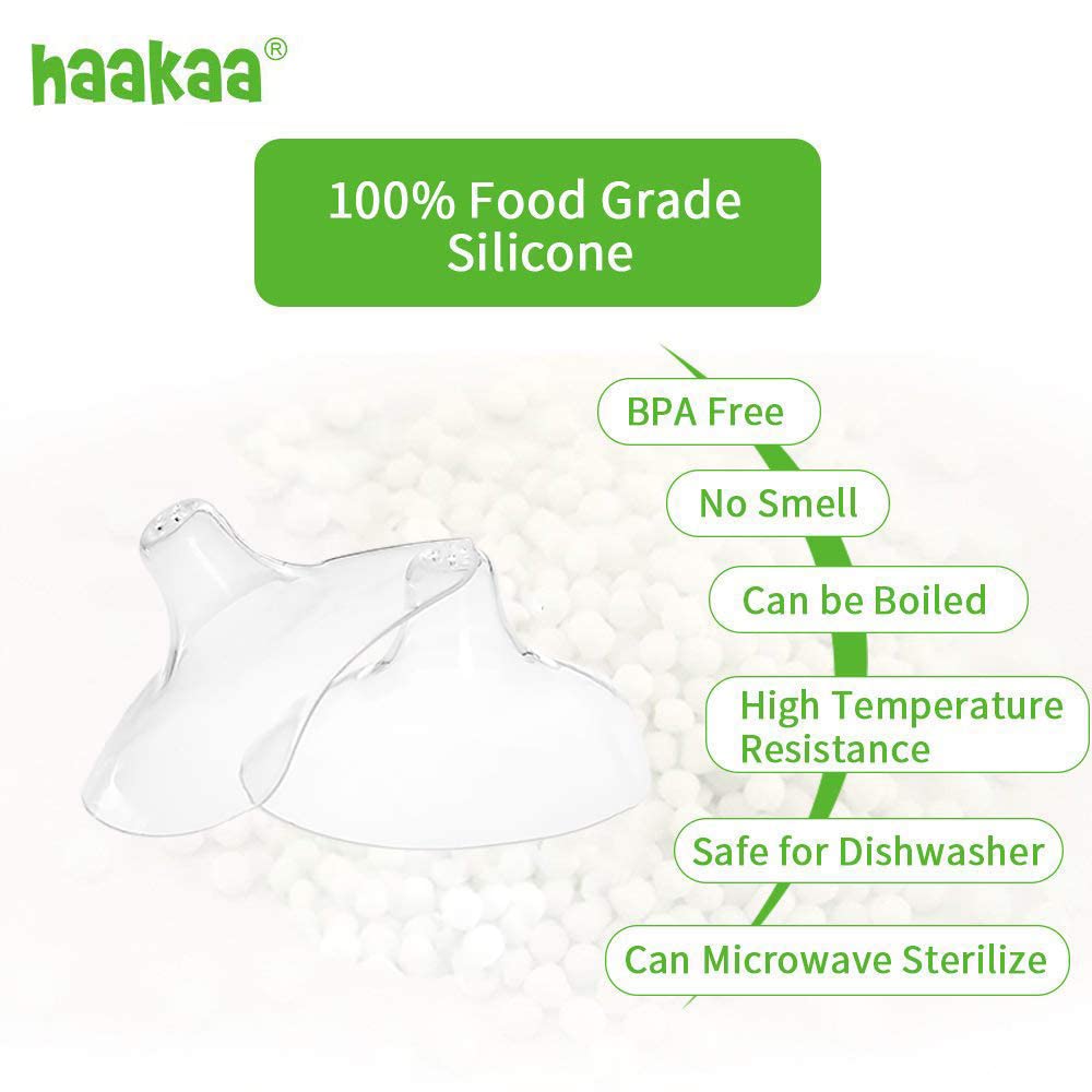 Haakaa silicone shield showing cut-out shape