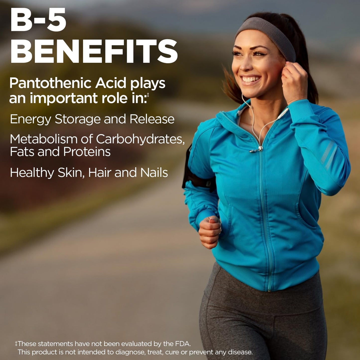 Kal Pantothenic Acid 100 tablets bottle side view