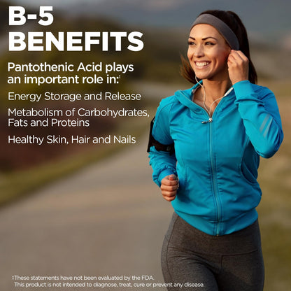 Kal Pantothenic Acid 100 tablets bottle side view