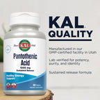 Close up of Kal Vitamin B5 sustained release branding