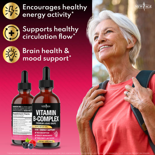 New Age Vitamin B Complex liquid supplement packaging