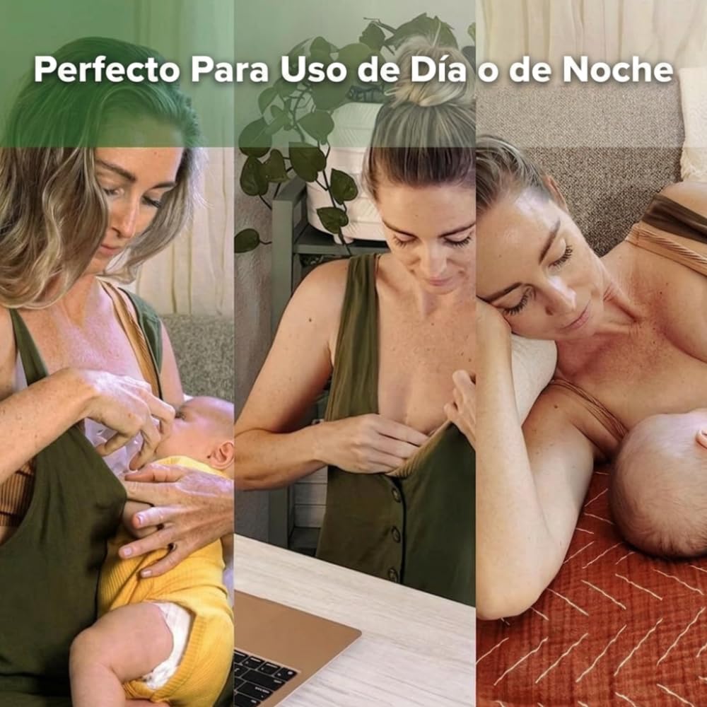 Breastfeeding mom using Haakaa Ladybug milk saver
