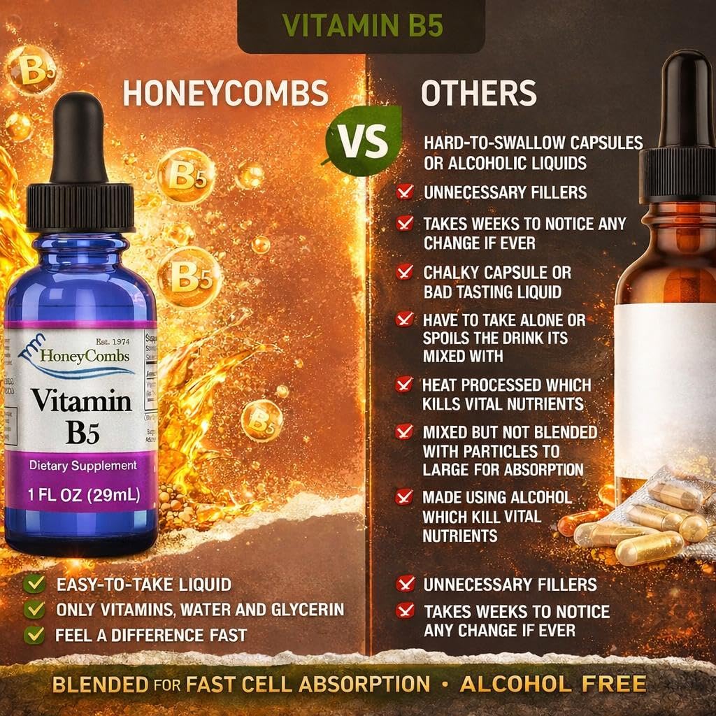 High potency Pantothenic Acid liquid drops 1 fluid ounce