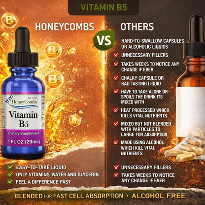 High potency Pantothenic Acid liquid drops 1 fluid ounce