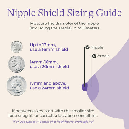 Side profile of Lansinoh soft silicone nipple shield