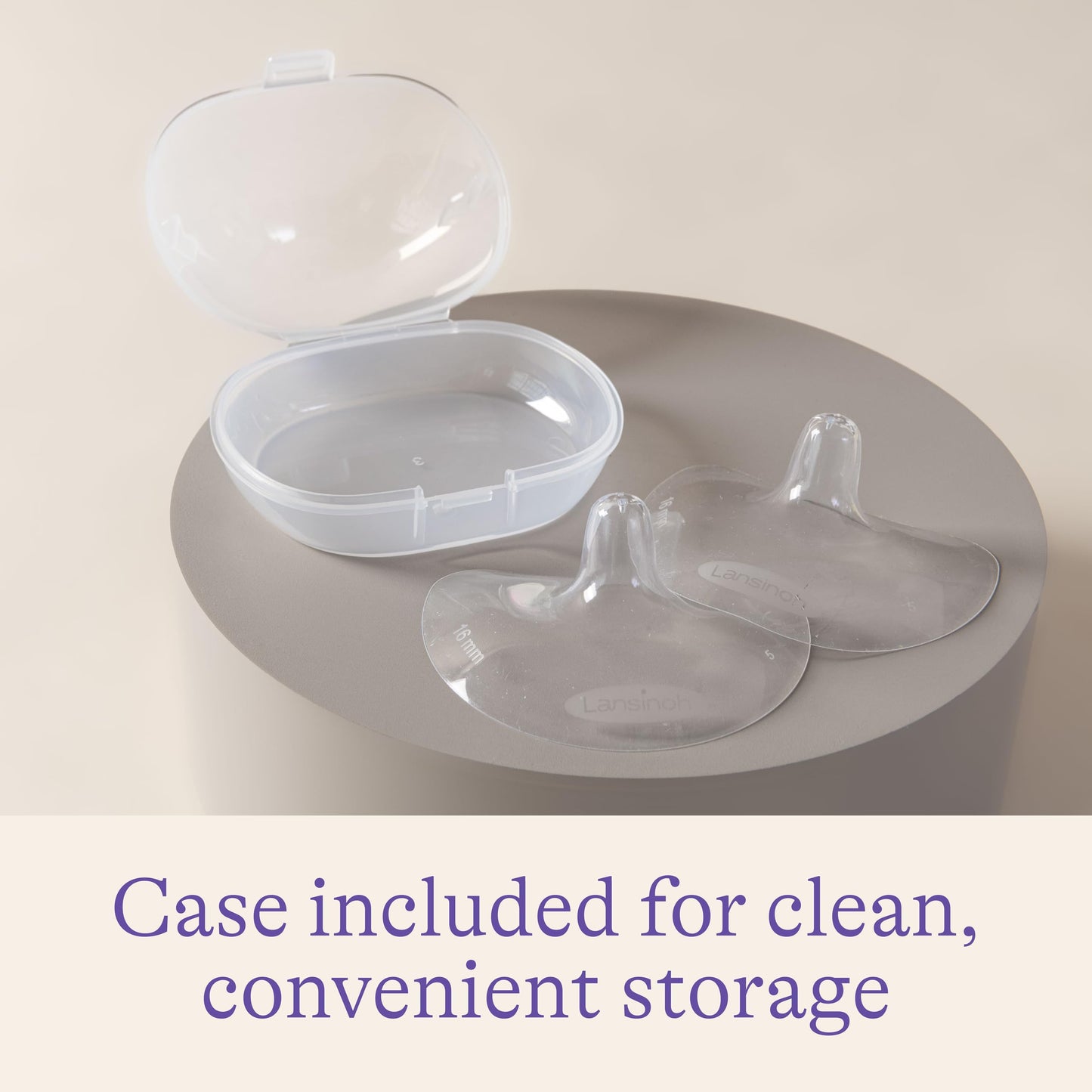 Top view of medical-grade silicone nipple shield