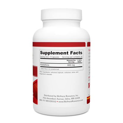Wellness Resources Pantethine 90 vegan capsules bottle