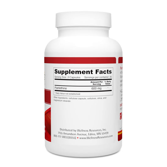 Wellness Resources Pantethine 90 vegan capsules bottle