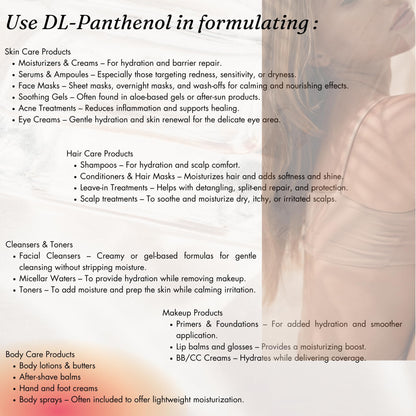 Educational product label of Naples Cosmeceuticals B5 powder