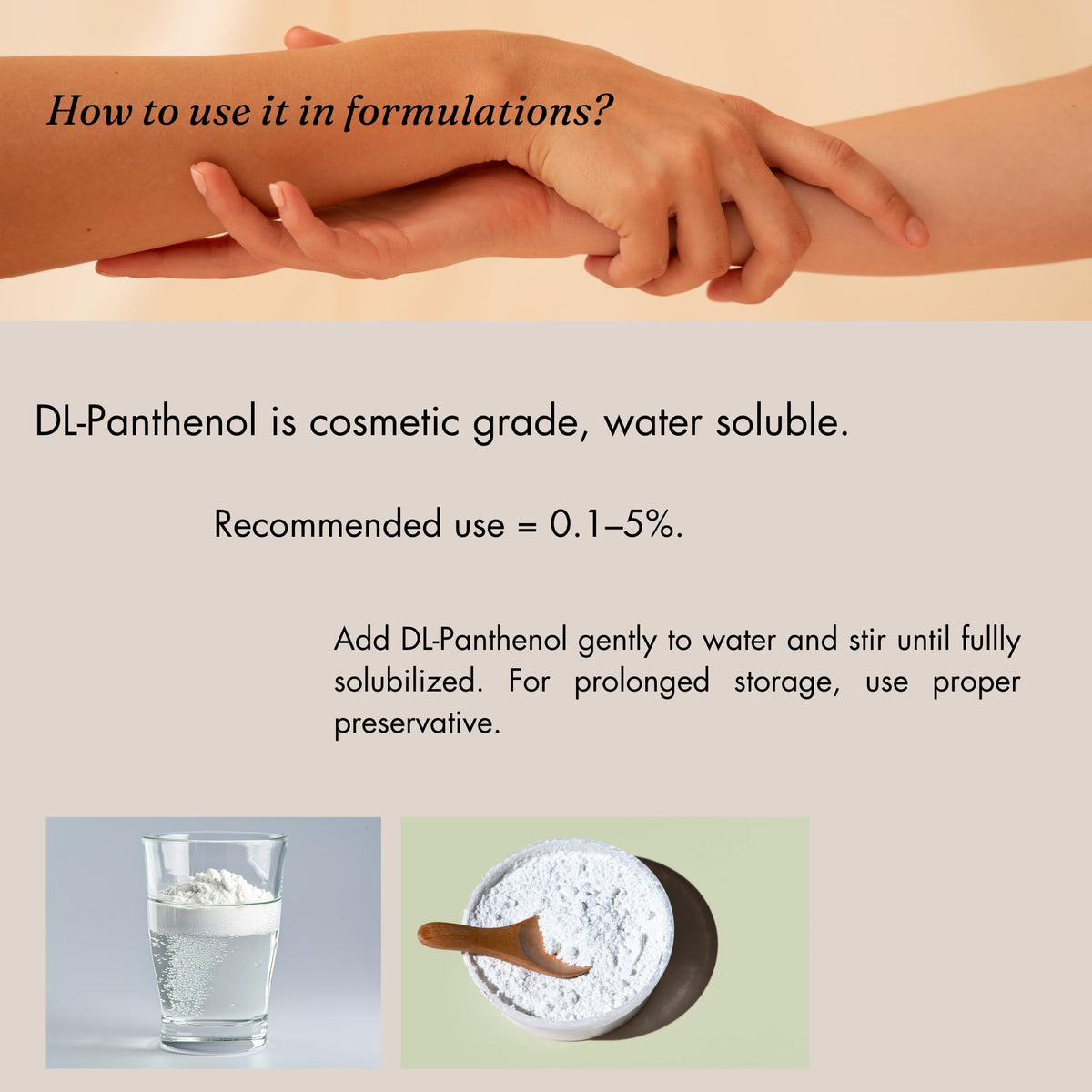 Ingredient components for DIY hair and skin care